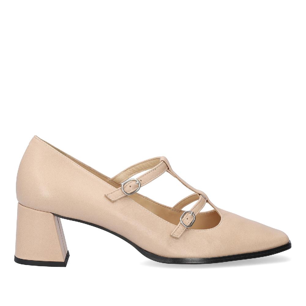 Andres Machado Zapato Tacón En Piel De Color Tostado