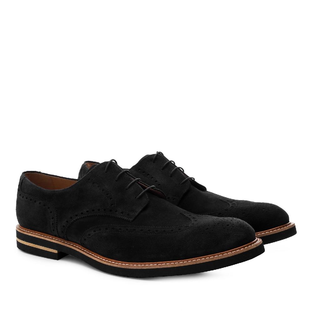 Andres machado Zapatos estilo Blucher Serraje Negro
