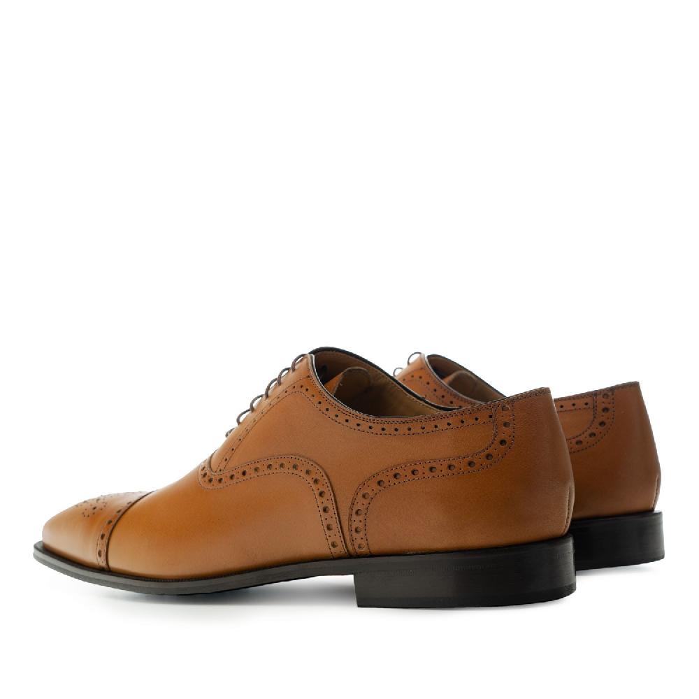 Andres Machado Zapatos Estilo Oxford En Piel Color Cuero