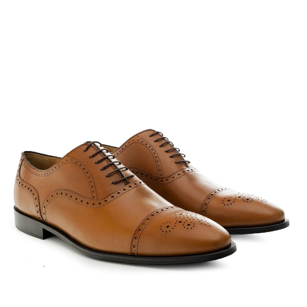 Andres machado Zapatos estilo Oxford en Piel color Cuero