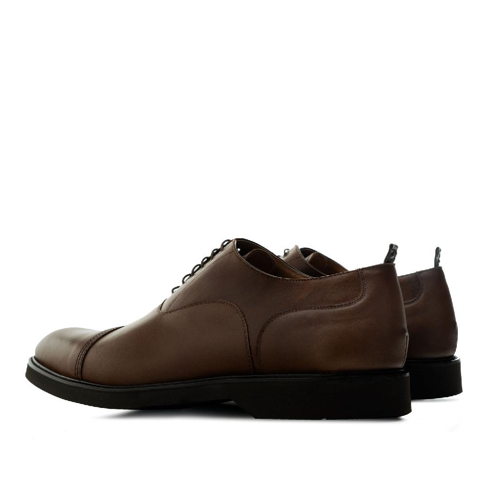 Andres Machado Zapatos Estilo Oxford En Piel De Color Marron