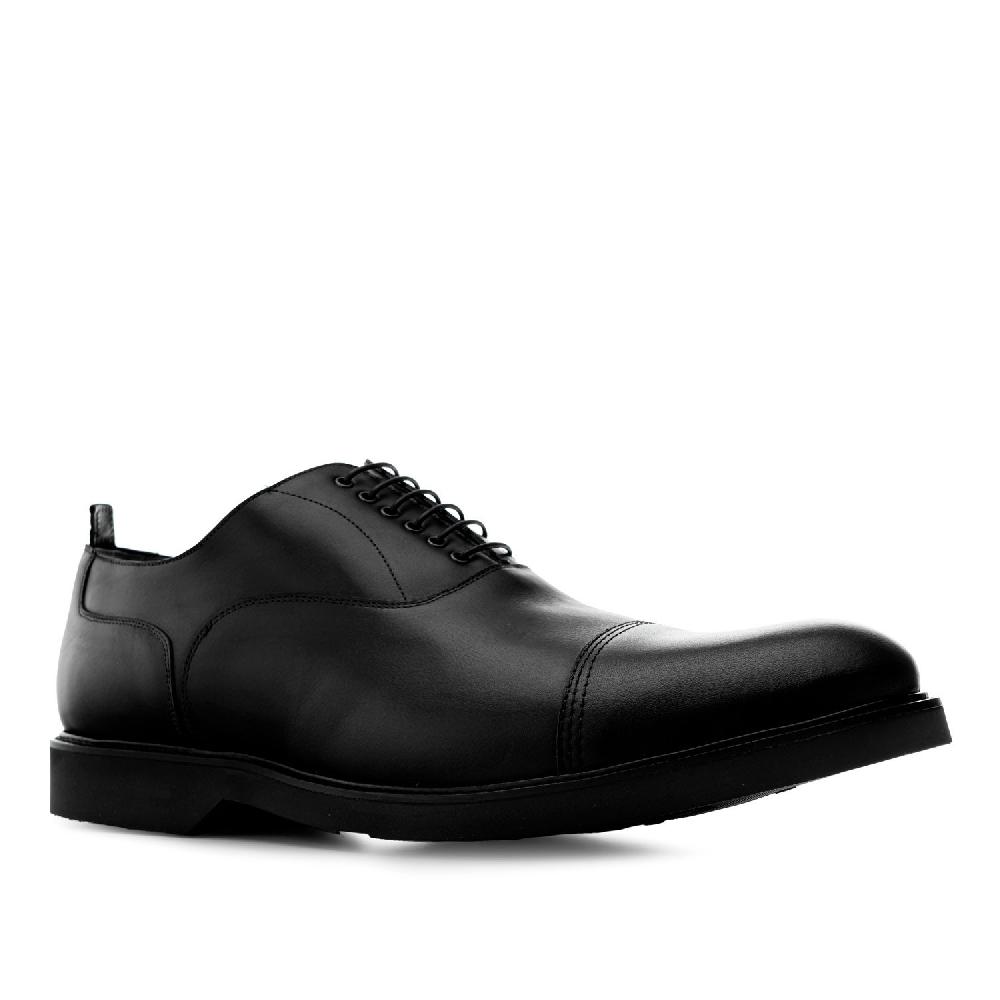 Andres Machado Zapatos Estilo Oxford En Piel De Color Negro