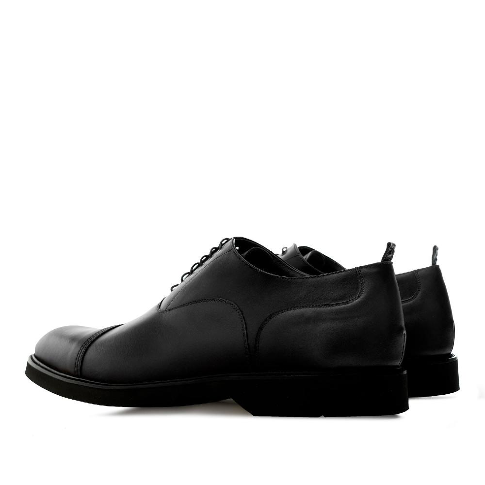 Andres Machado Zapatos Estilo Oxford En Piel De Color Negro
