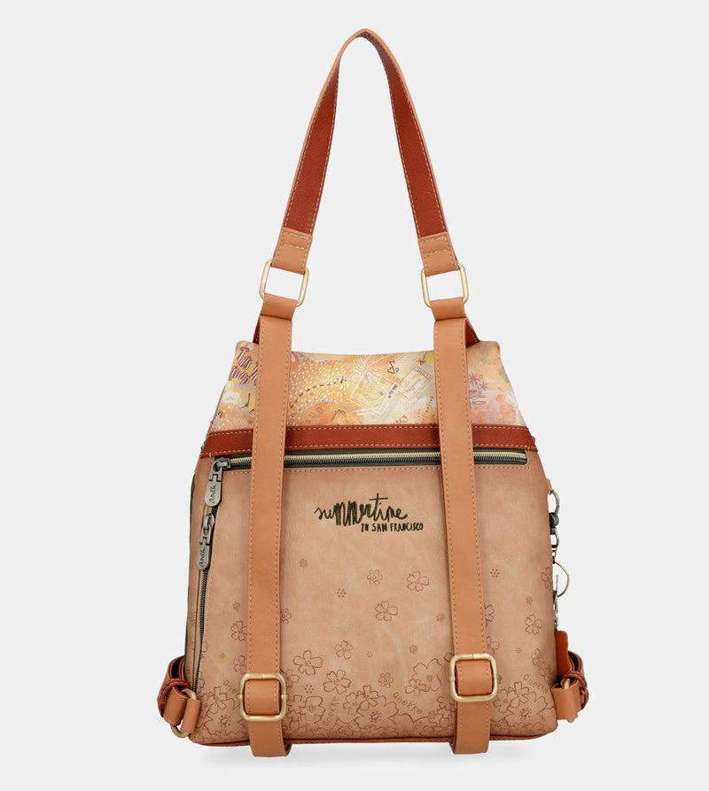 Anekke Anekke Peace & Love Camel Anti-theft Backpack