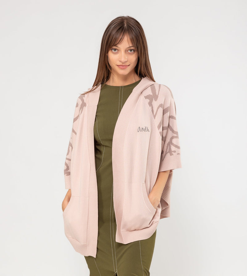 Anekke Beige poncho-style jacket