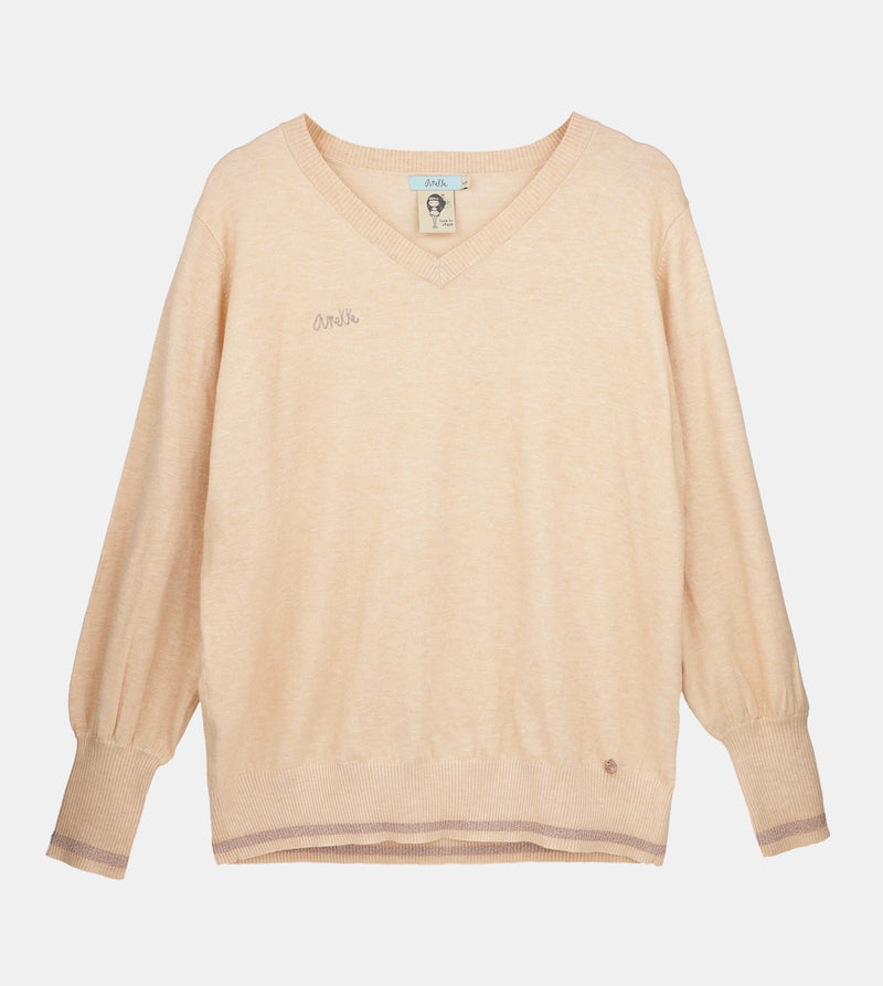 Anekke Beige Shōen V-Neck Sweater