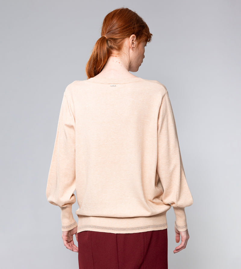Anekke Beige Shōen V-Neck Sweater
