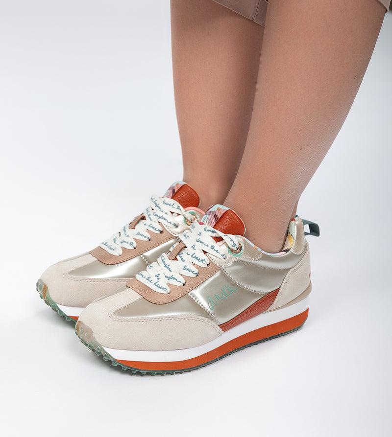 Anekke Beige Smart Sneakers