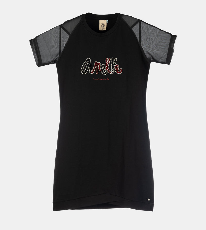 Anekke Black Short-sleeve Dress