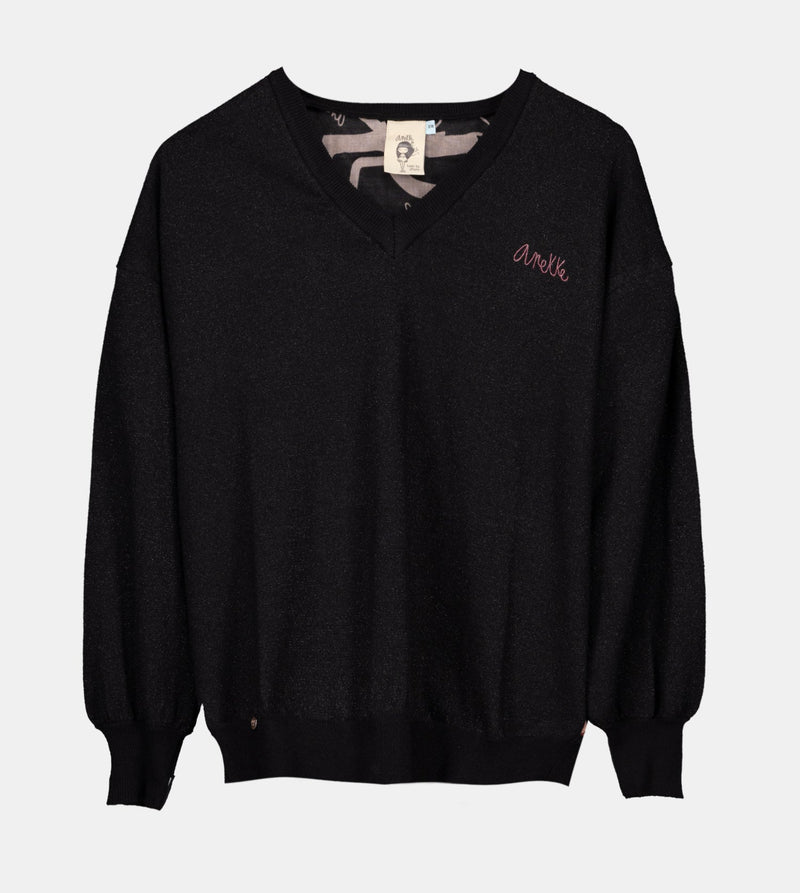 Anekke Black Sweater With Printed Back