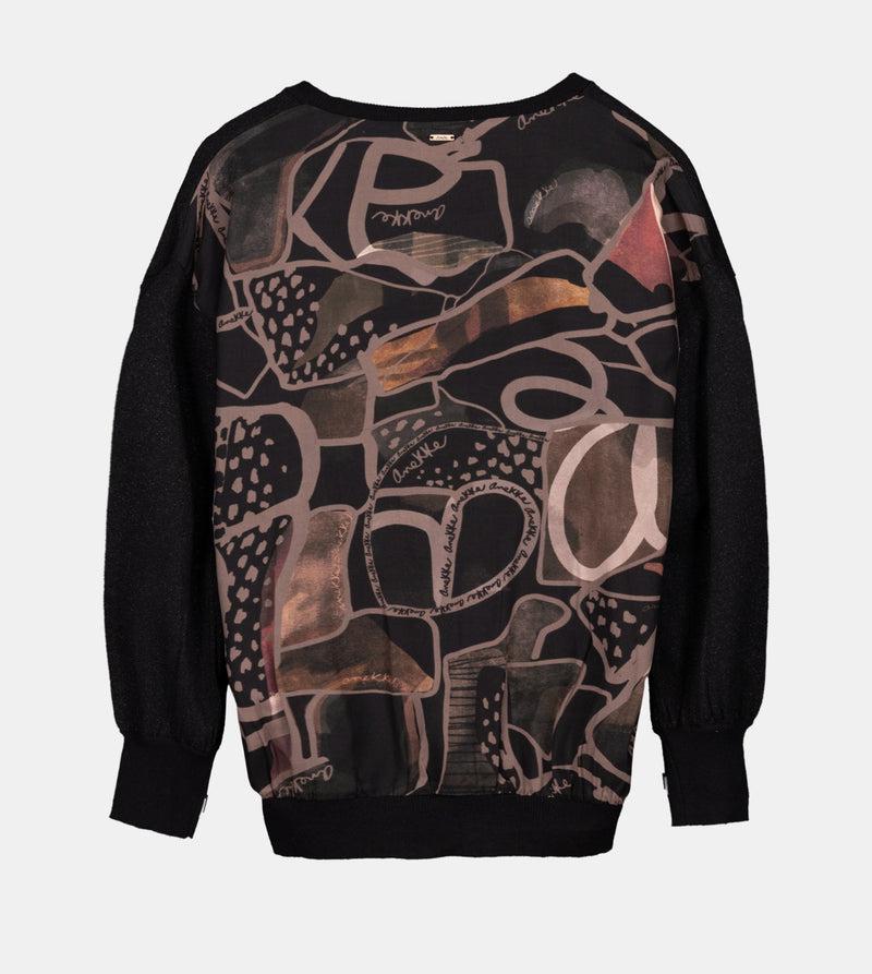 Anekke Black Sweater With Printed Back