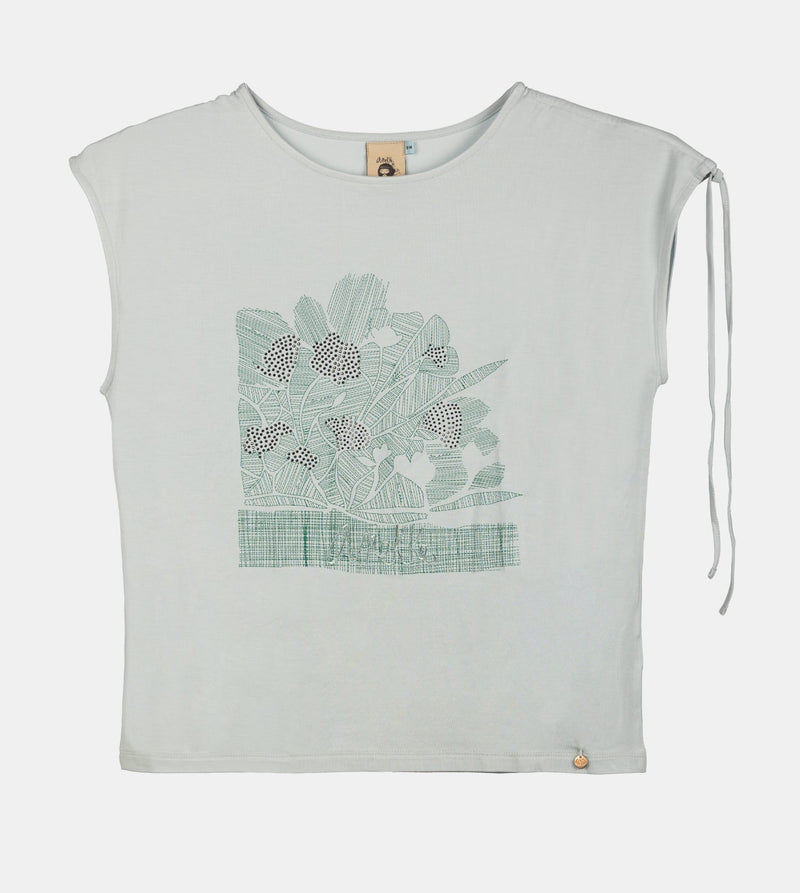 Anekke Blue One-shoulder Ruched T-shirt