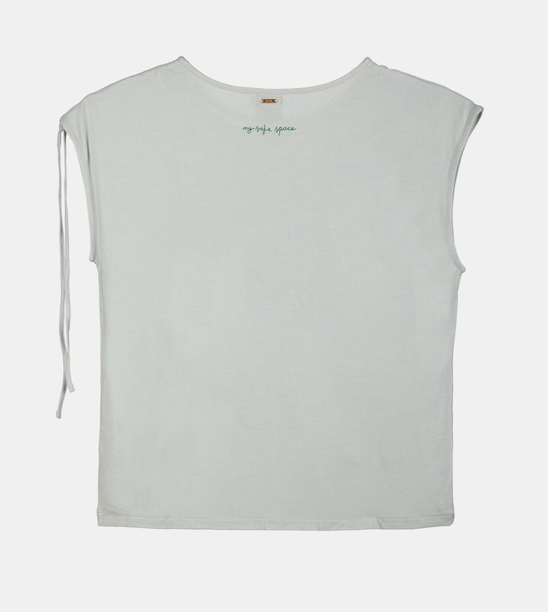 Anekke Blue One-shoulder Ruched T-shirt