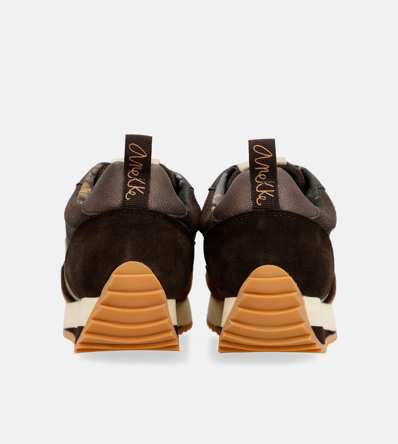 Anekke Brown Palette Patterned Sports Sneakers