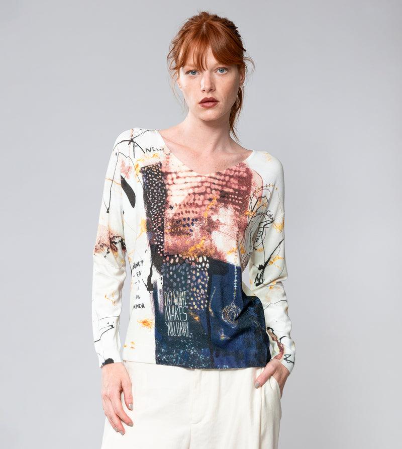 Anekke Brush Patterned Sweater