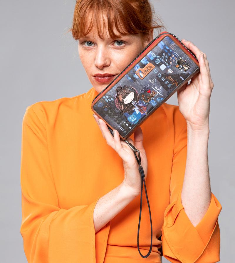 Anekke Contemporary Large Embossed RFID Wallet