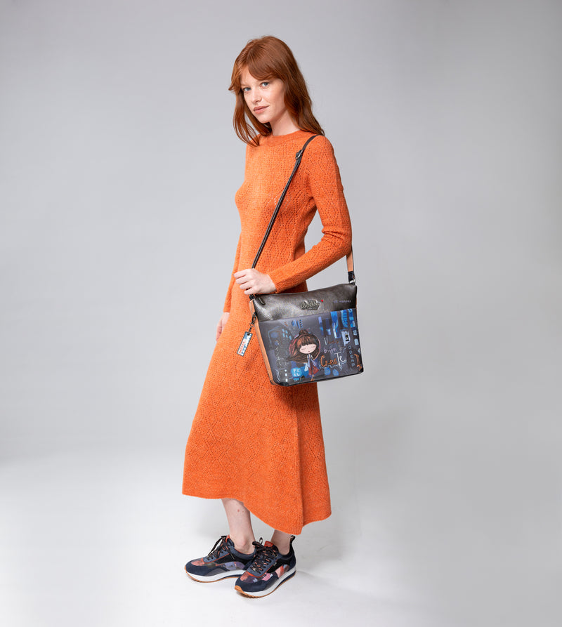 Anekke Contemporary Large Printed Messenger Bag