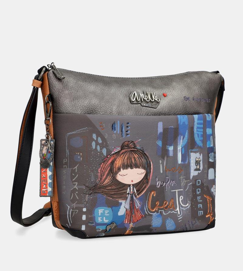 Anekke Contemporary large printed messenger bag