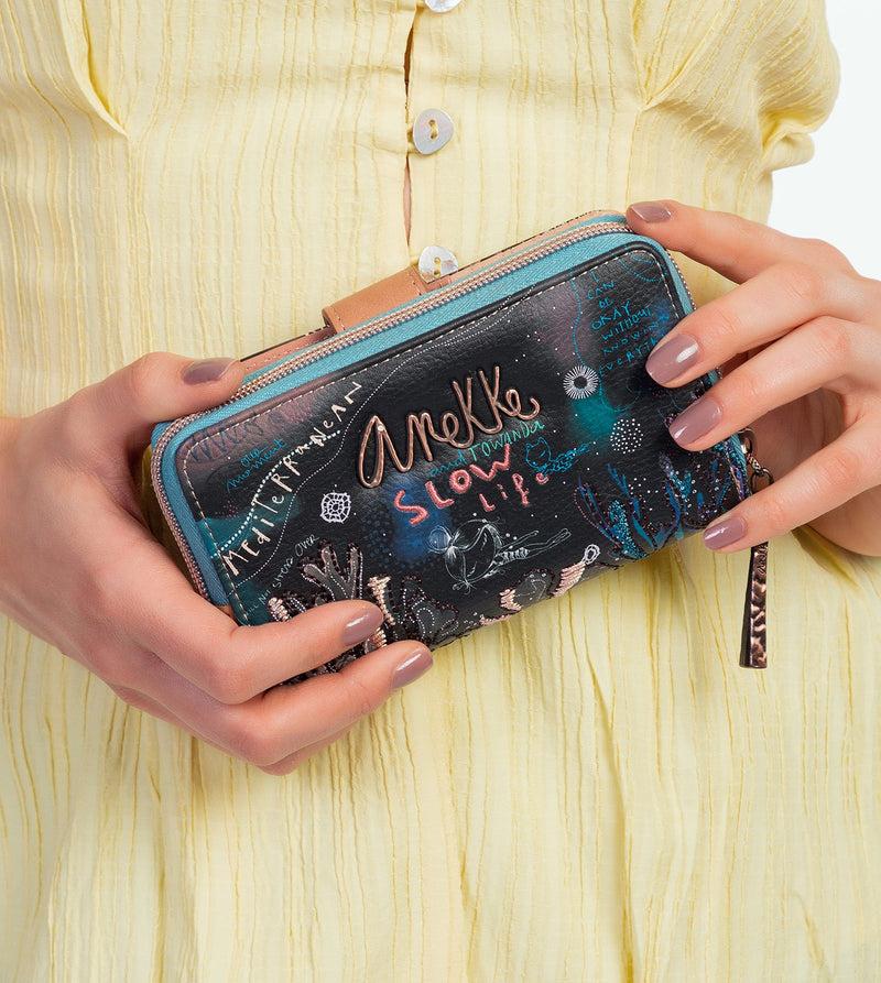 Anekke Coral Black Coin Purse Wallet