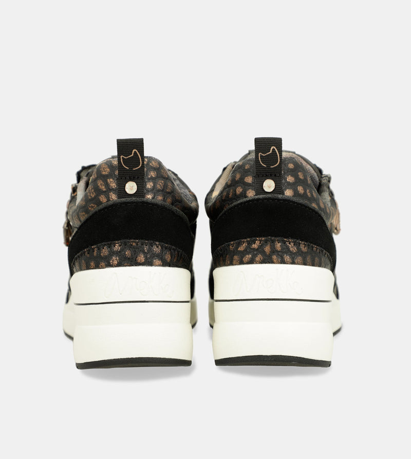 Anekke Dreams Black Wedge Sneakers