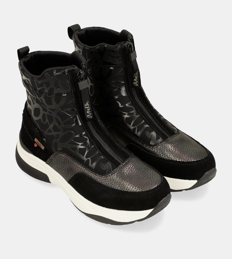 Anekke Dressy Black Sporty Ankle Boot