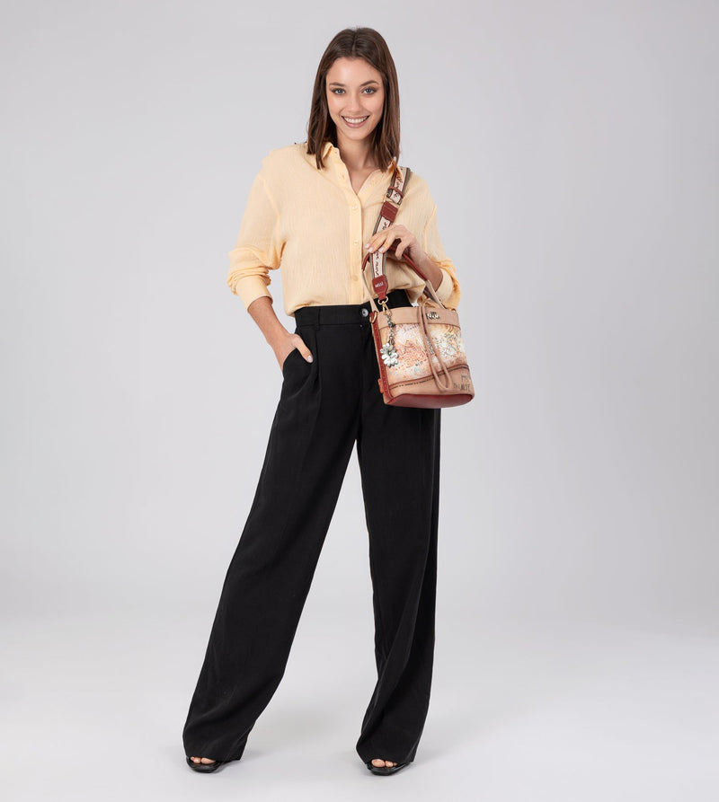 Anekke Flowers Crossbody Bag With Rope Closure