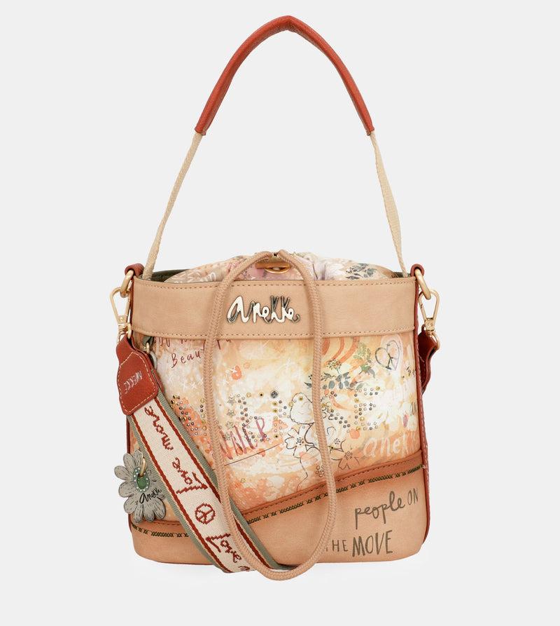 Anekke Flowers Crossbody Bag With Rope Closure