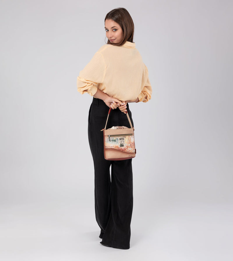 Anekke Flowers Crossbody Bag With Rope Closure