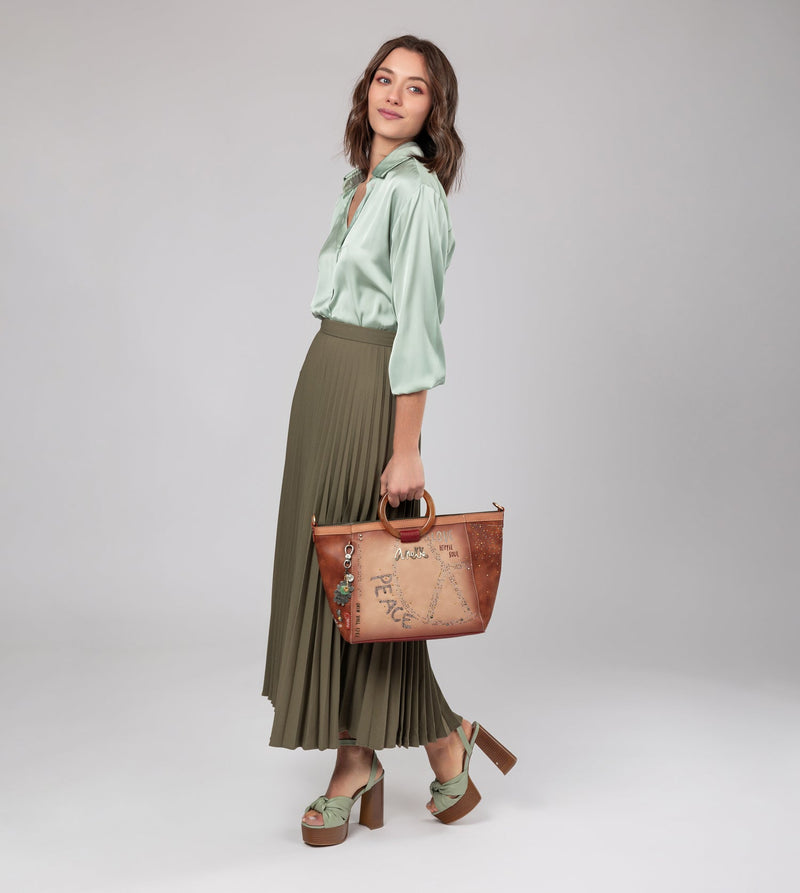 Anekke Flowers Round Handles Crossbody Bag