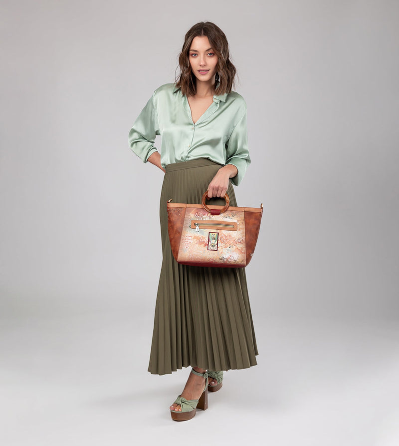 Anekke Flowers Round Handles Crossbody Bag