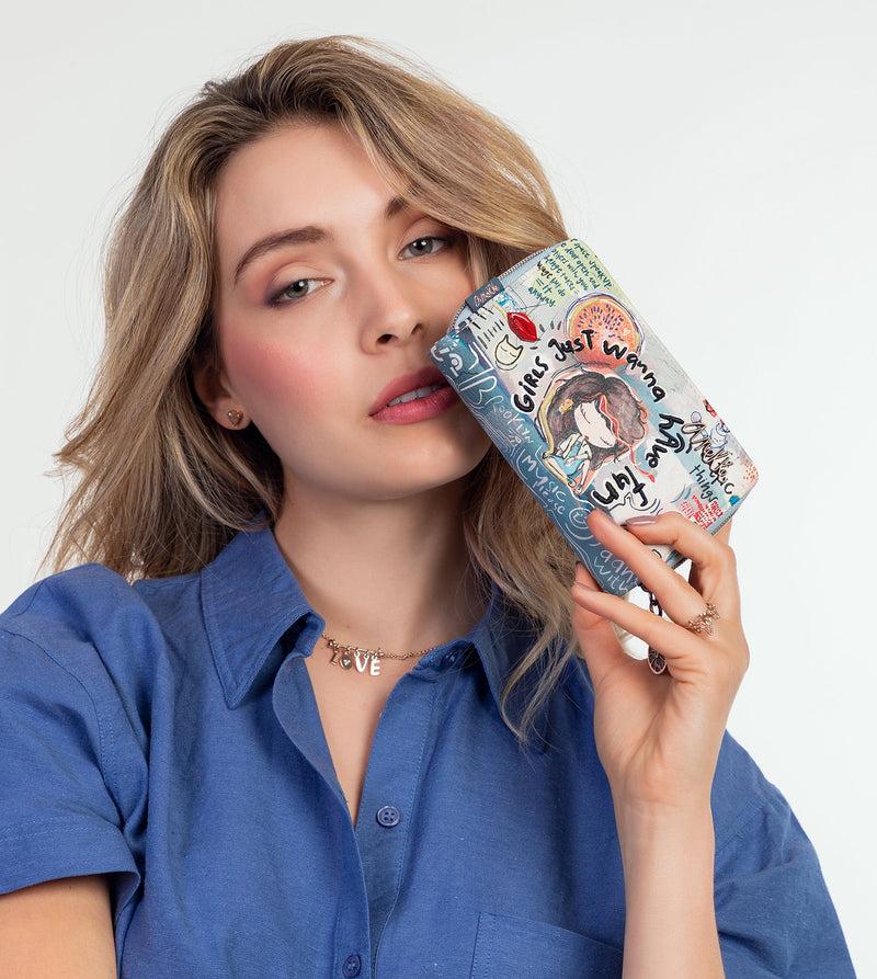 Anekke Fun & Music Large Printed Wallet Anekke