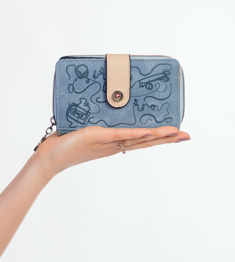 Anekke Fun & Music Large Printed Wallet Anekke