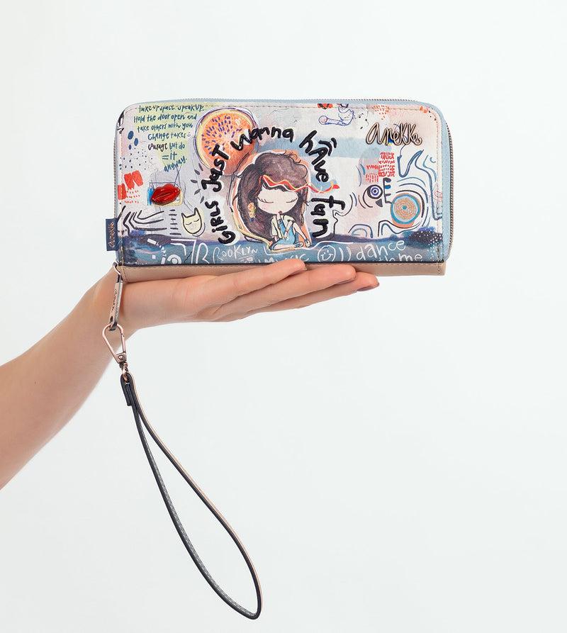 Anekke Fun & Music Zippered Wallet