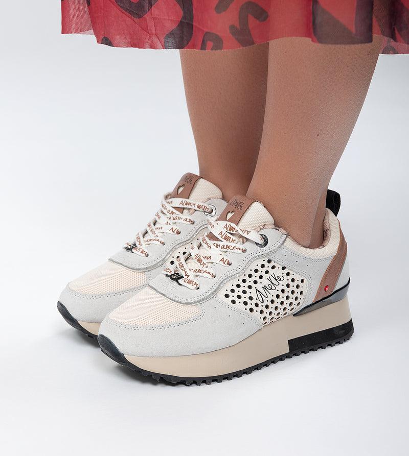 Anekke Gray Platform Sneakers