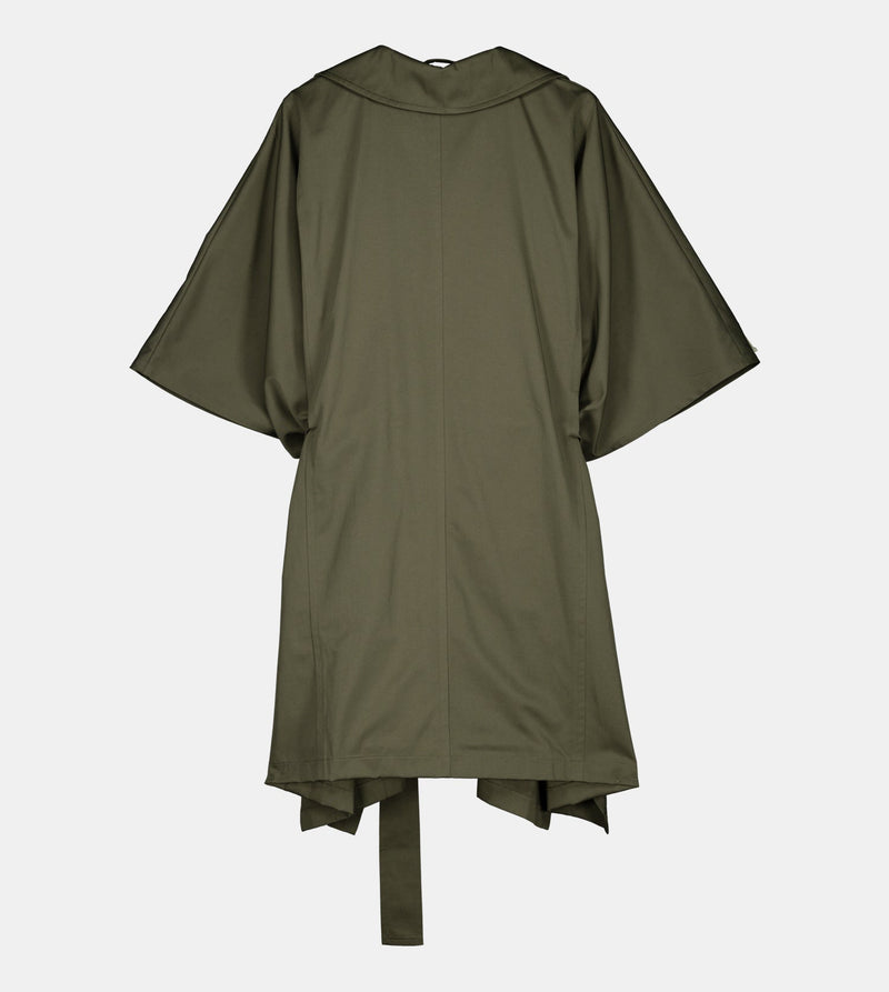 Anekke Green Cape-style Trench Coat