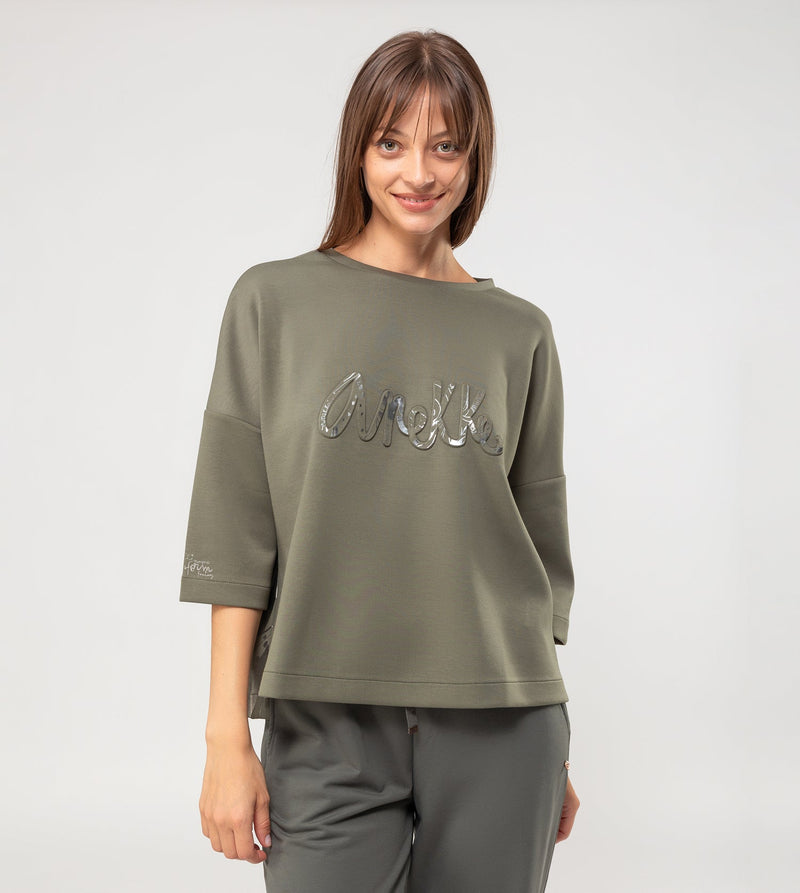 Anekke Green logo sweatshirt