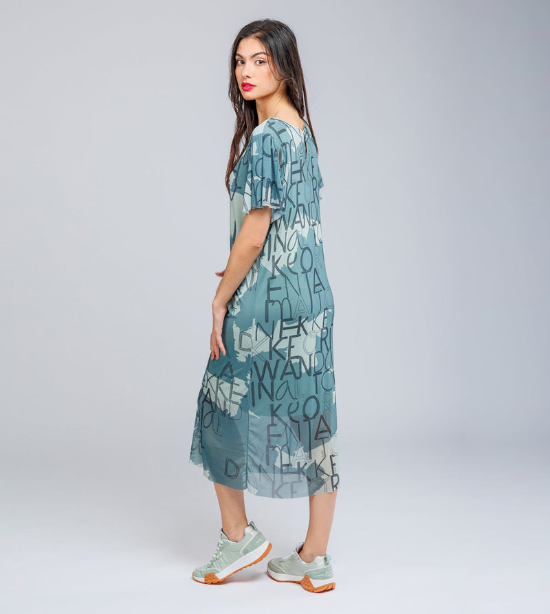 Anekke Green Short-sleeve Dress