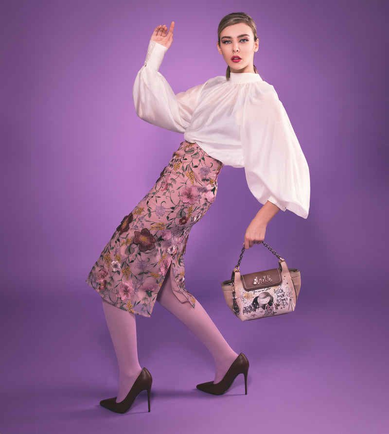 Anekke Hollywood Crossbody Bag With Metal Handle