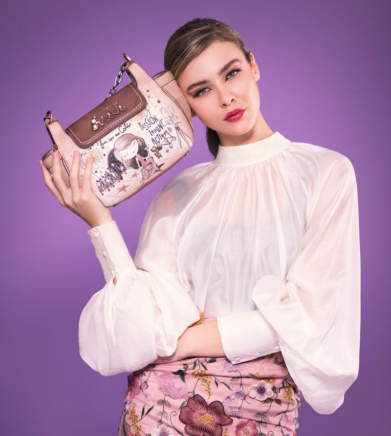 Anekke Hollywood crossbody bag with metal handle