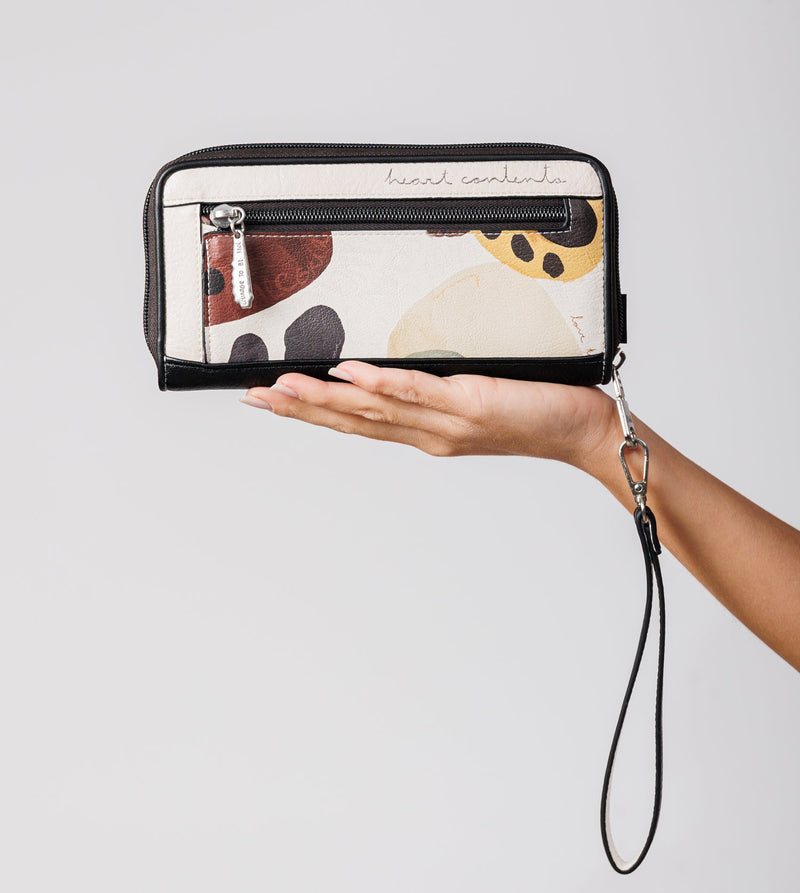 Anekke Large Printed RFID Wallet Alma