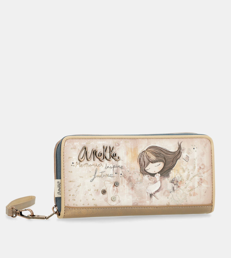 Anekke Large printed RFID wallet Memories