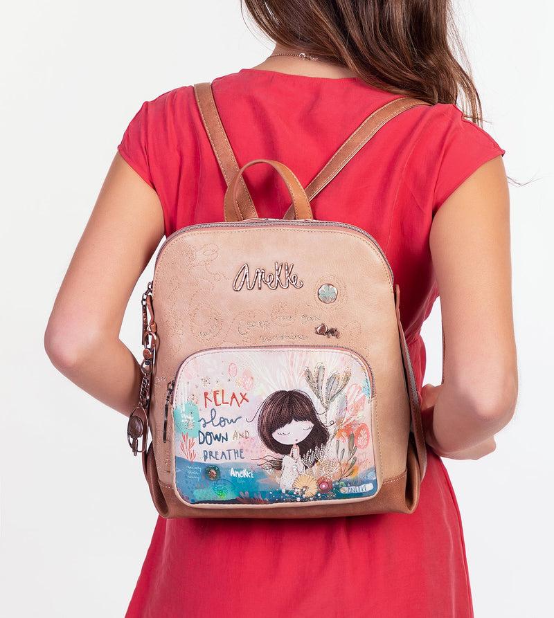 Anekke Mediterranean Backpack With Front Pocket