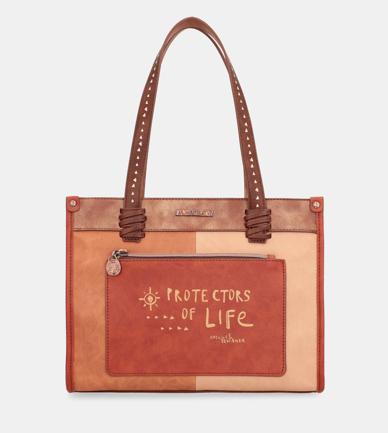 Anekke Menire Printed Tote Bag With Shoulder Strap