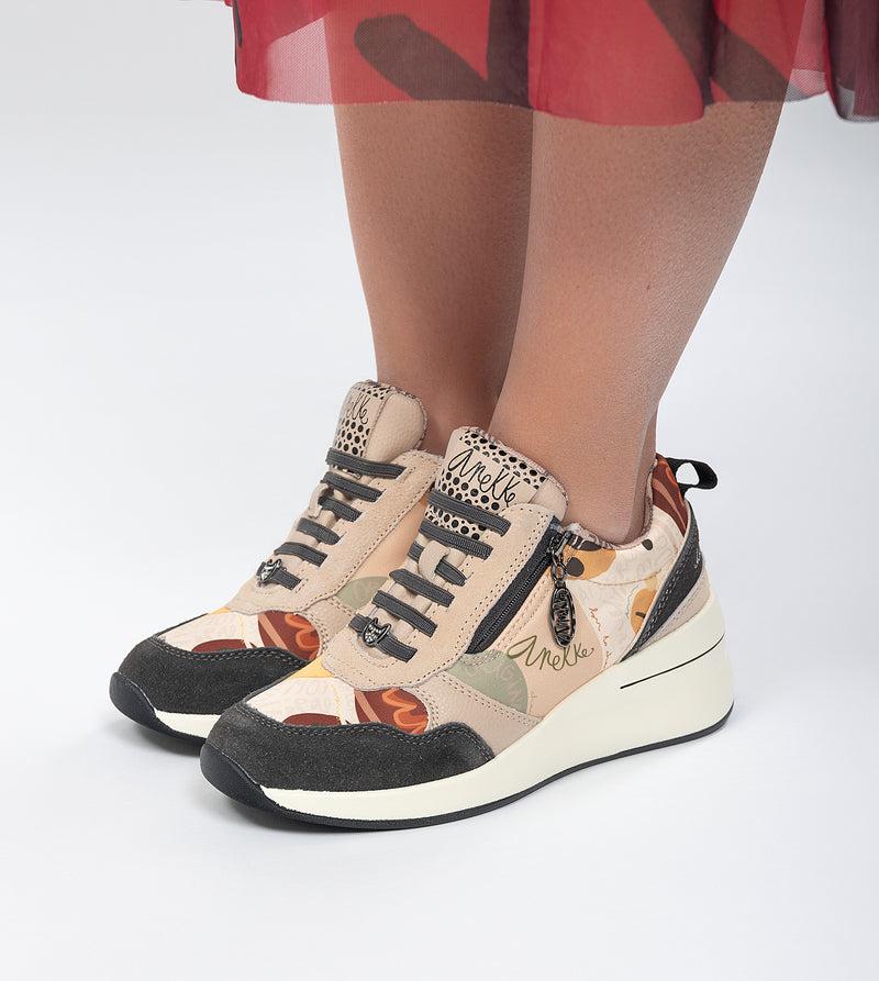 Anekke Multicolored Wedge Sneakers
