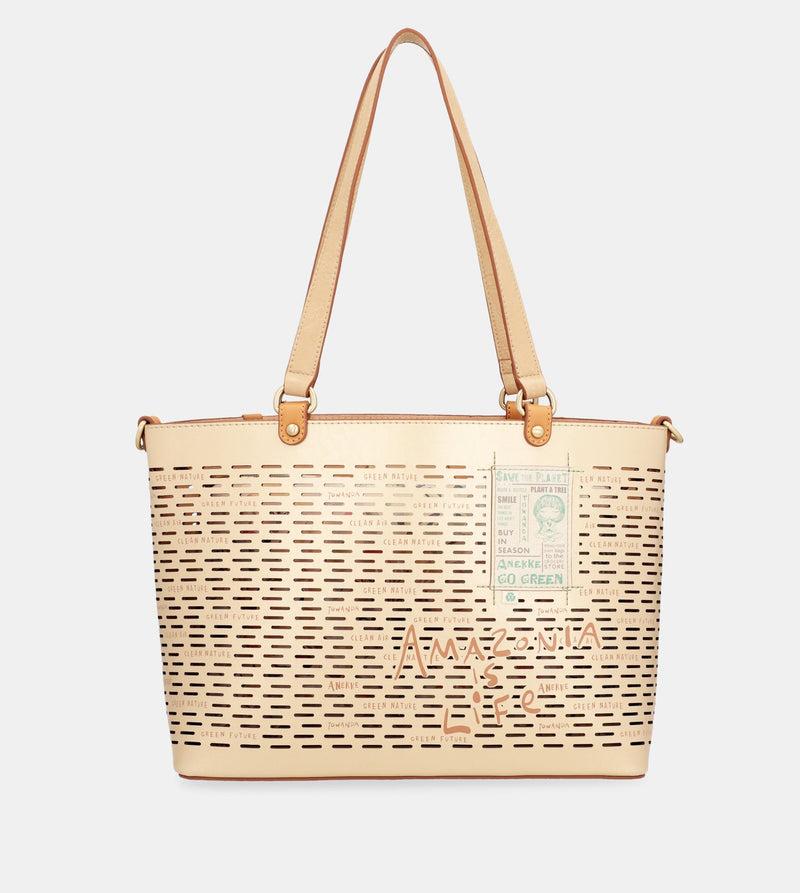 Anekke Nature Pachamama Large Golden Tote Bag