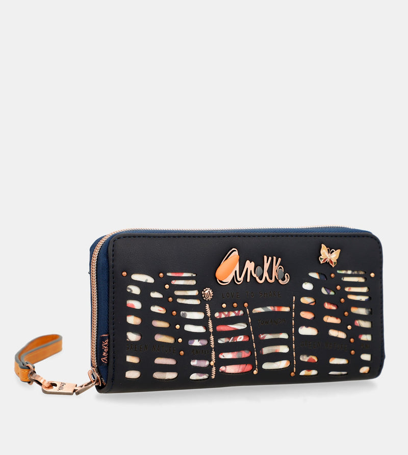 Anekke Nature Pachamama large printed RFID wallet