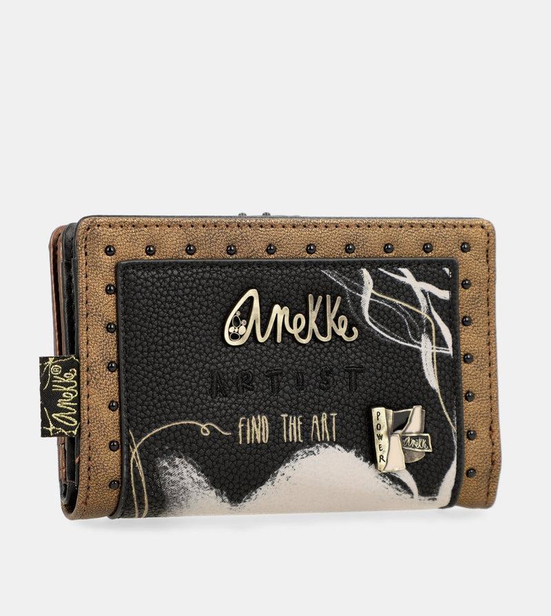 Anekke Nature Shodō black flexible RFID wallet