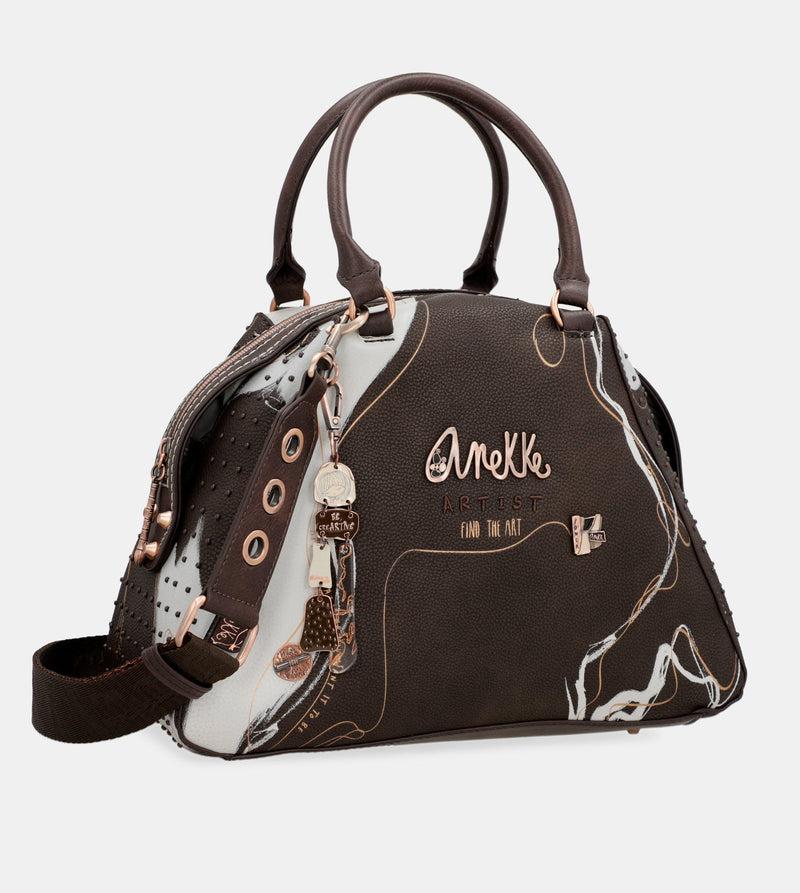 Anekke Nature Shodō Brown 2-handle Shoulder Bag