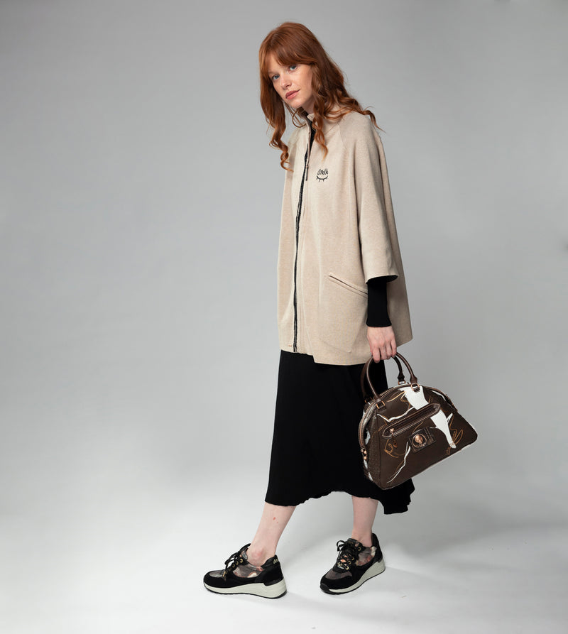 Anekke Nature Shodō Brown 2-handle Shoulder Bag