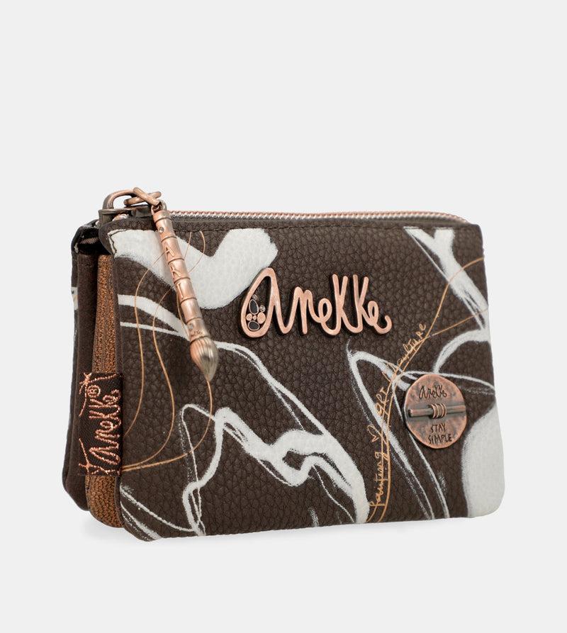 Anekke Nature Shodō Brown 3 Compartment Purse